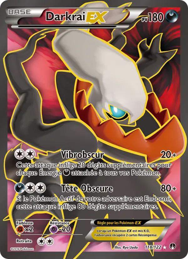 Scan HD carte Pokémon Darkrai EX 118/122 — Rupture Turbo