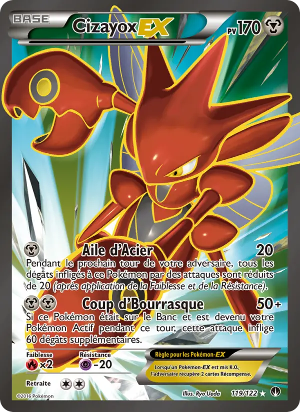 Scan HD carte Pokémon Cizayox EX 119/122 — Rupture Turbo