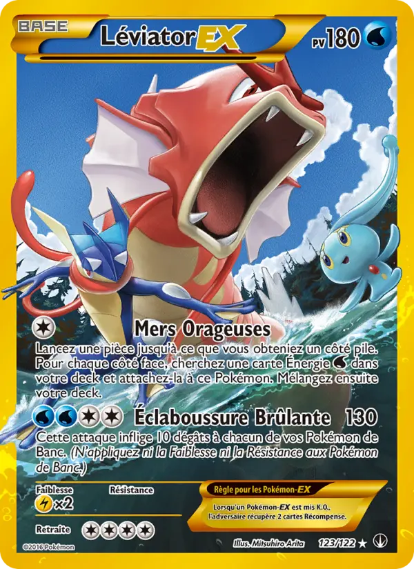 Scan HD carte Pokémon Léviator EX 123/122 — Rupture Turbo
