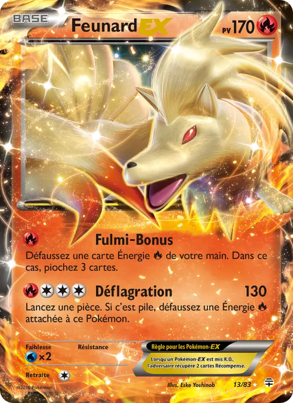 Scan HD carte Pokémon Feunard-EX 13/83 — Générations