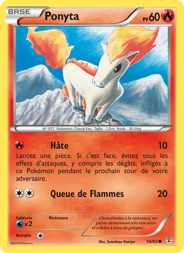 Scan HD carte Pokémon Ponyta 14/83 — Générations