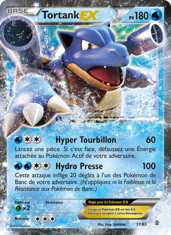 Scan HD carte Pokémon Tortank-EX 17/83 — Générations