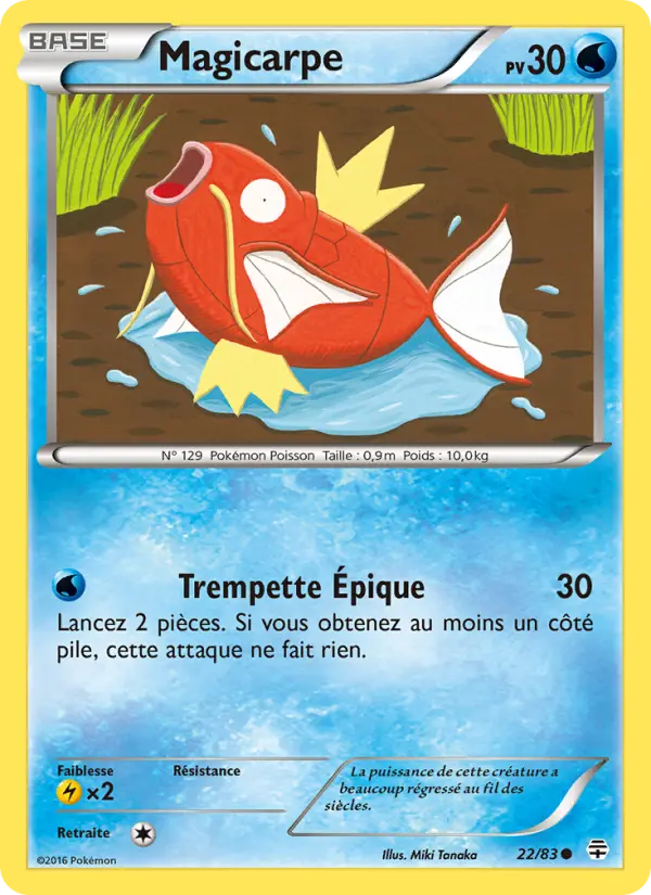 Scan HD carte Pokémon Magicarpe 22/83 — Générations