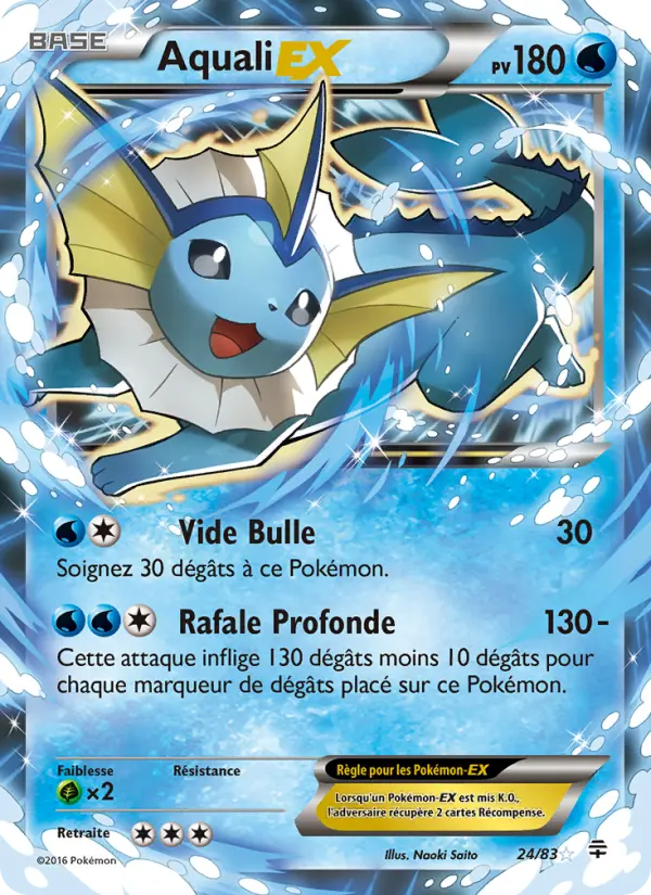 Scan HD carte Pokémon Aquali-EX 24/83 — Générations