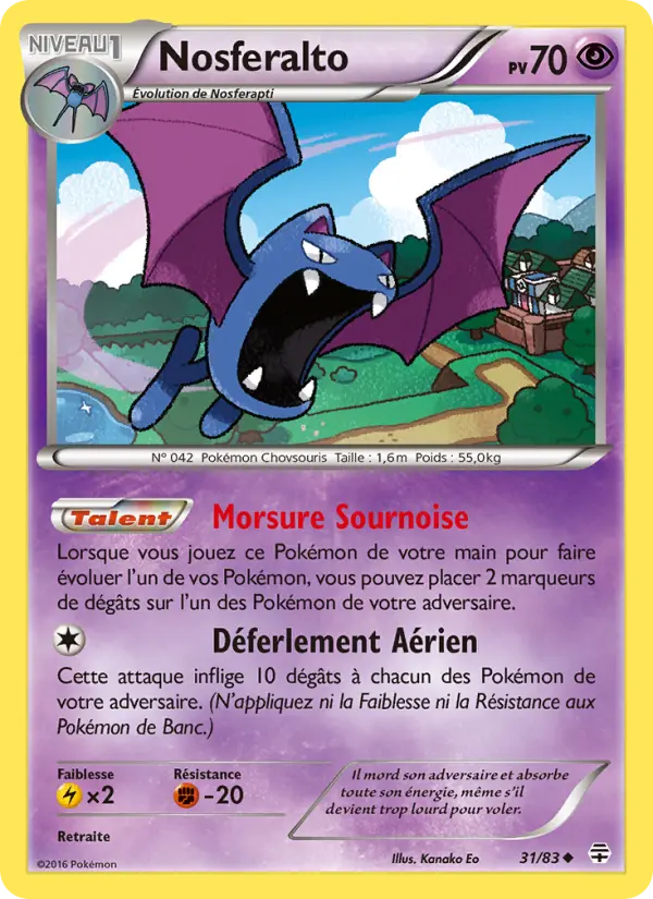 Scan HD carte Pokémon Nosferalto 31/83 — Générations