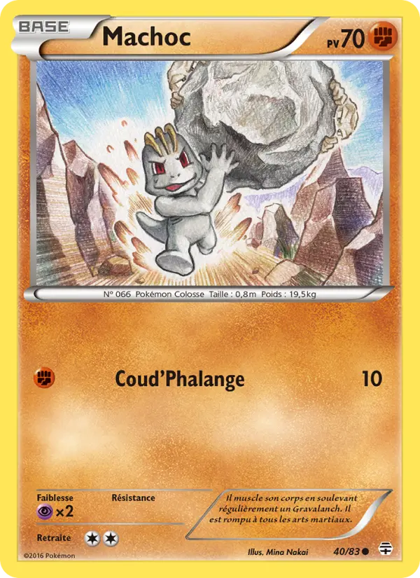 Scan HD carte Pokémon Machoc 40/83 — Générations