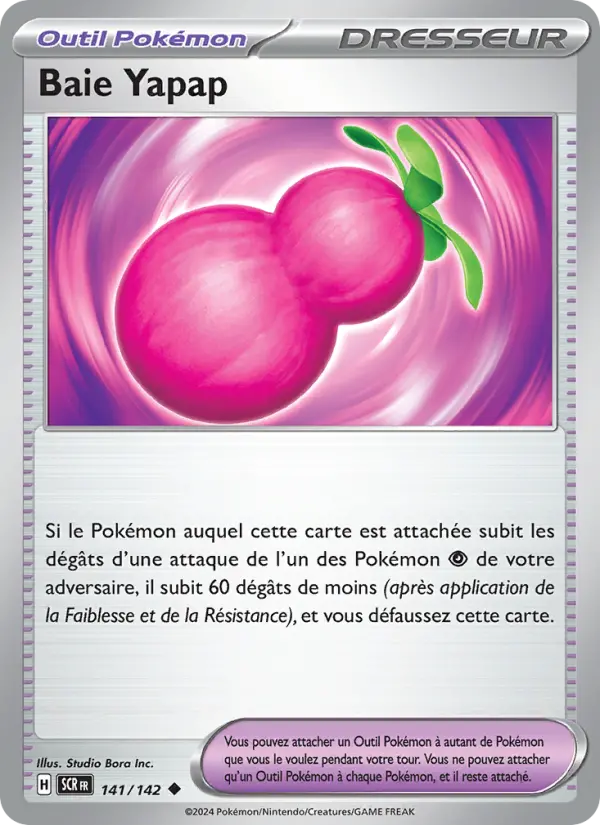 Scan HD carte Pokémon Baie Yapap 141/142 — Couronne Stellaire