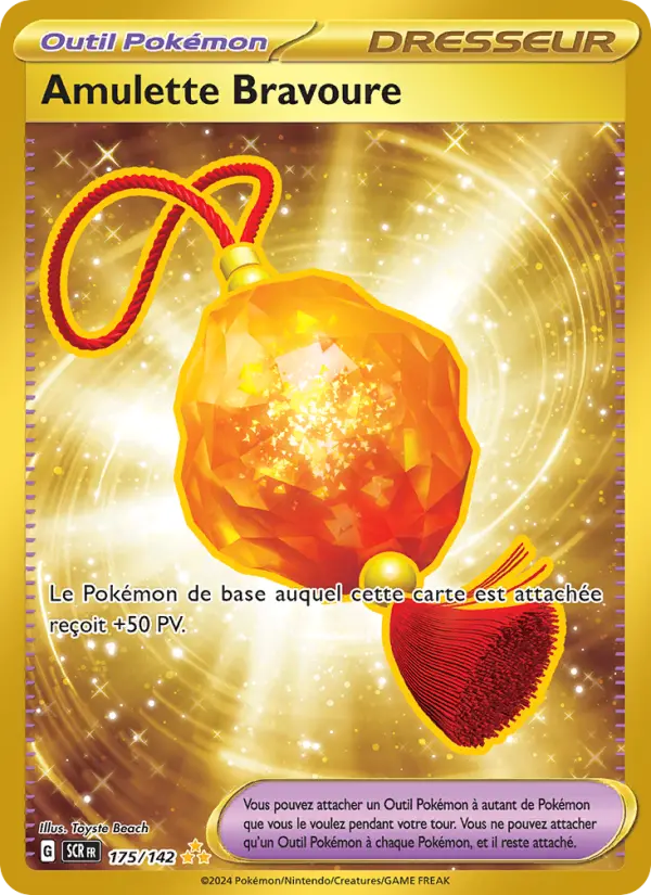 Scan HD carte Pokémon Amulette Bravoure 175/142 — Couronne Stellaire