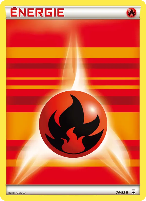 Scan HD carte Pokémon Énergie Fire de base 76/83 — Générations