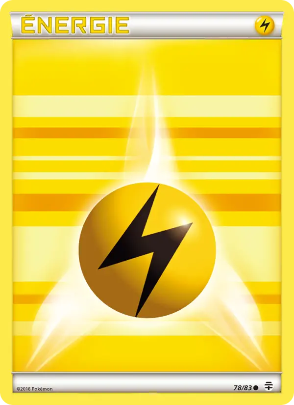 Scan HD carte Pokémon Énergie Lightning de base 78/83 — Générations