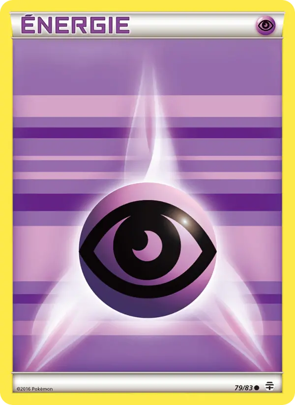 Scan HD carte Pokémon Énergie Psychic de base 79/83 — Générations