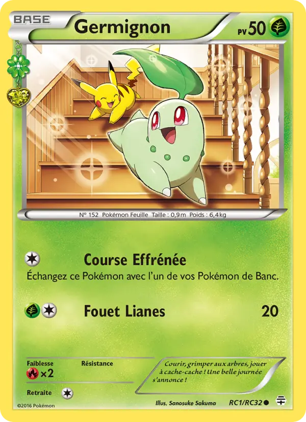 Scan HD carte Pokémon Germignon RC1/83 — Générations