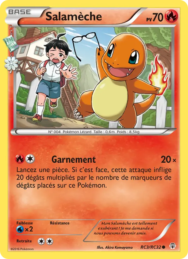 Scan HD carte Pokémon Salamèche RC3/83 — Générations