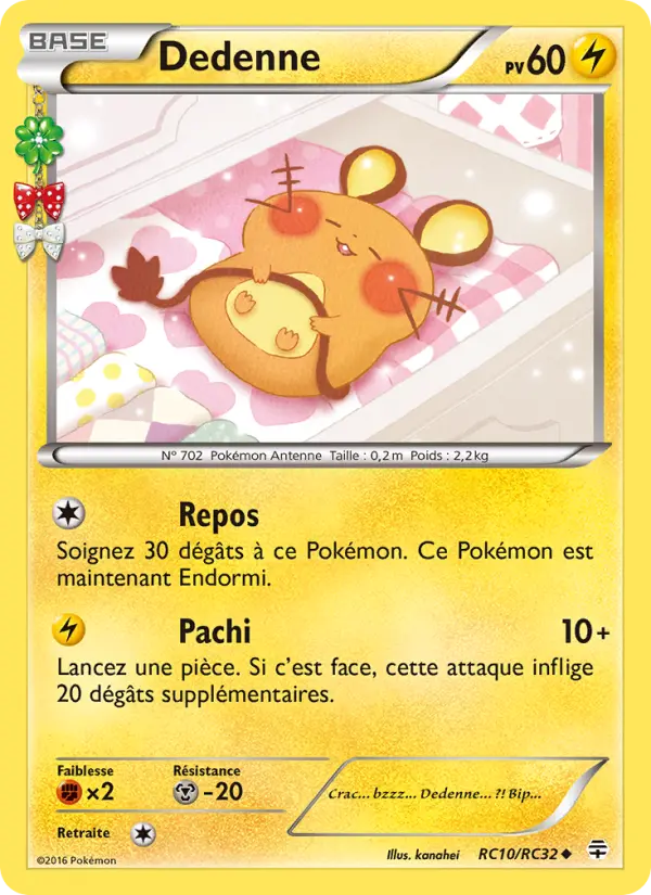 Scan HD carte Pokémon Dedenne RC10/83 — Générations