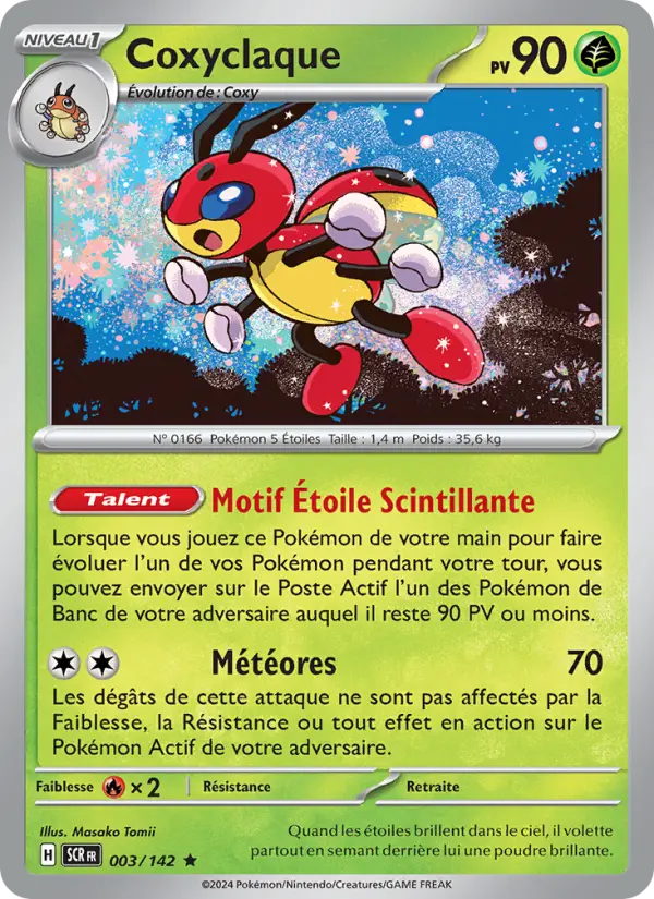 Scan HD carte Pokémon Coxyclaque 003/142 — Couronne Stellaire