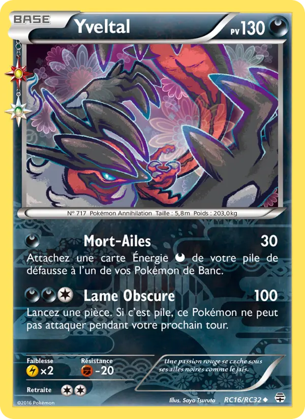Scan HD carte Pokémon Yveltal RC16/83 — Générations