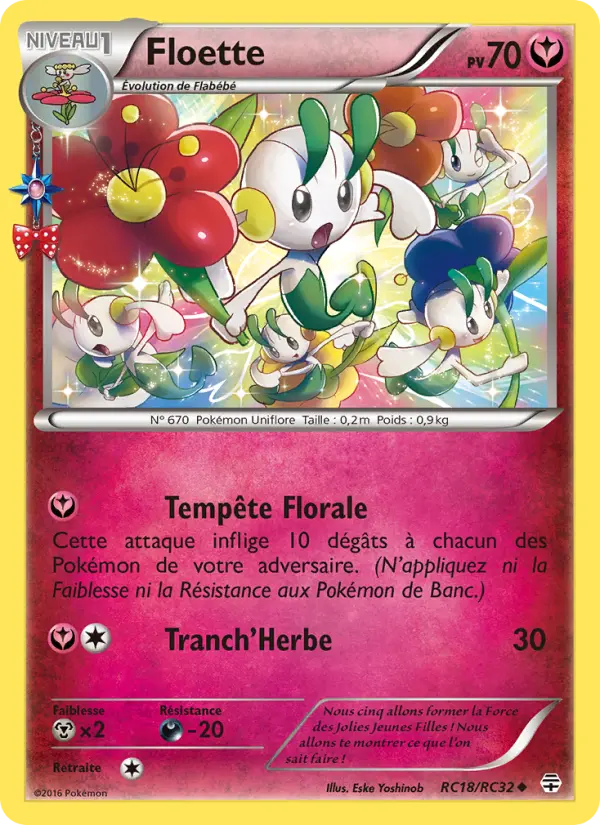Scan HD carte Pokémon Floette RC18/83 — Générations