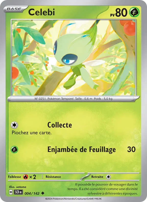 Scan HD carte Pokémon Celebi 004/142 — Couronne Stellaire