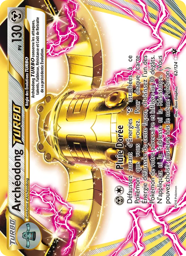 Scan HD carte Pokémon Archéodong TURBO 62/124 — Impact des Destins