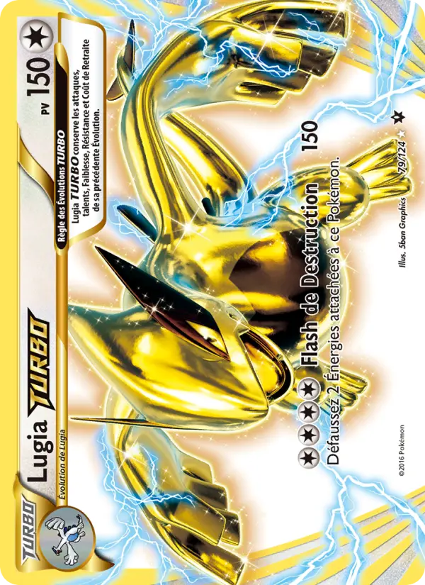 Scan HD carte Pokémon Lugia TURBO 79/124 — Impact des Destins