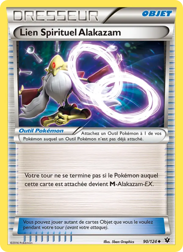 Scan HD carte Pokémon Lien Spirituel Alakazam 90/124 — Impact des Destins