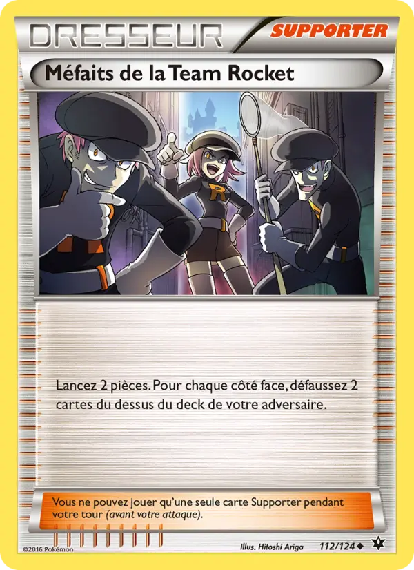Scan HD carte Pokémon Méfaits de la Team Rocket 112/124 — Impact des Destins