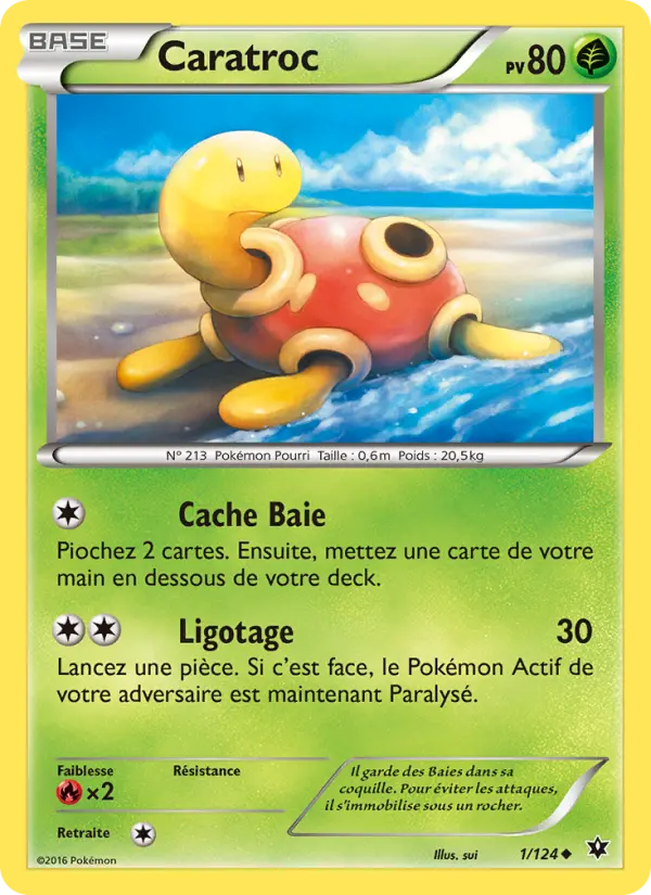 Scan HD carte Pokémon Caratroc 1/124 — Impact des Destins