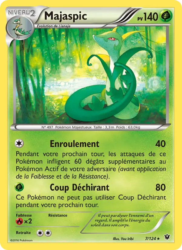 Scan HD carte Pokémon Majaspic 7/124 — Impact des Destins