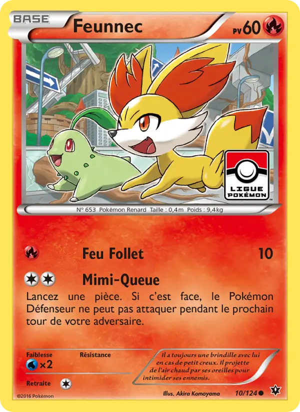 Scan HD carte Pokémon Feunnec 10/124 — Impact des Destins