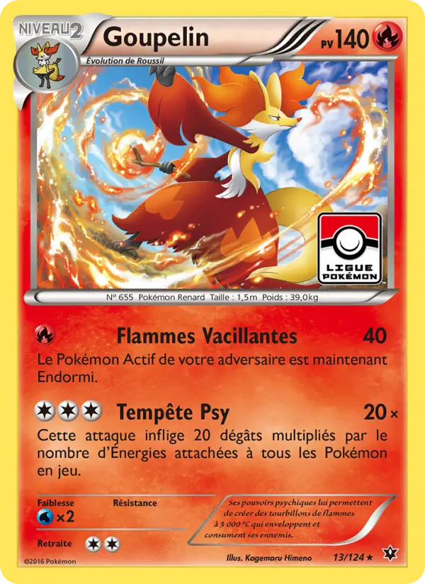 Scan HD carte Pokémon Goupelin 13/124 — Impact des Destins