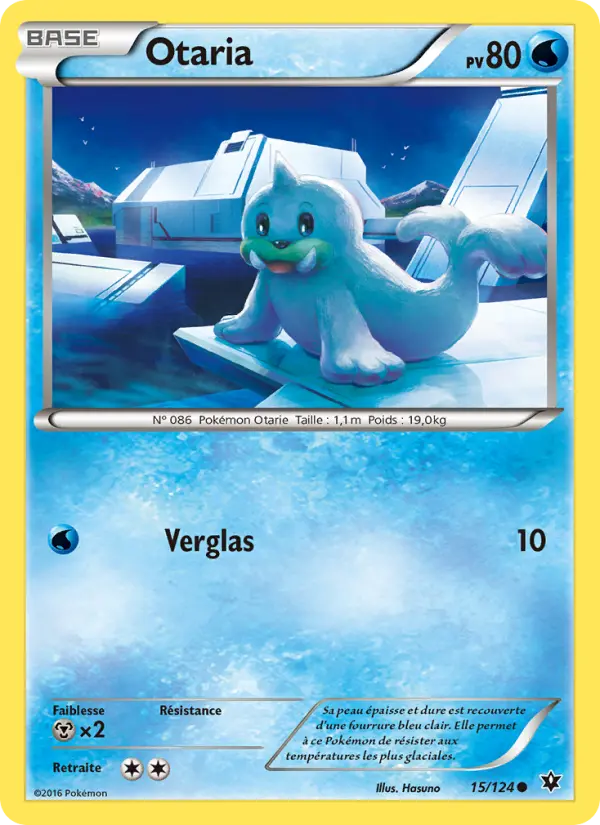 Scan HD carte Pokémon Otaria 15/124 — Impact des Destins