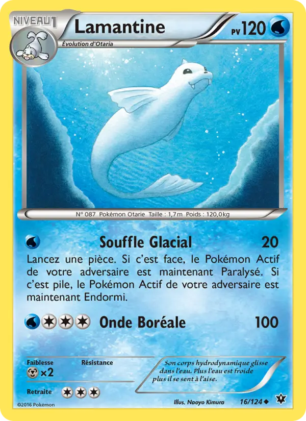 Scan HD carte Pokémon Lamantine 16/124 — Impact des Destins