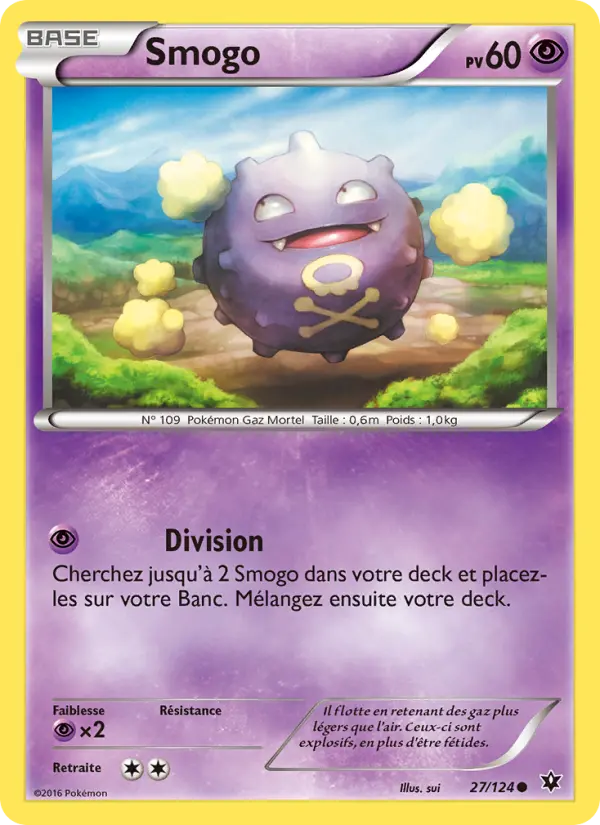 Scan HD carte Pokémon Smogo 27/124 — Impact des Destins