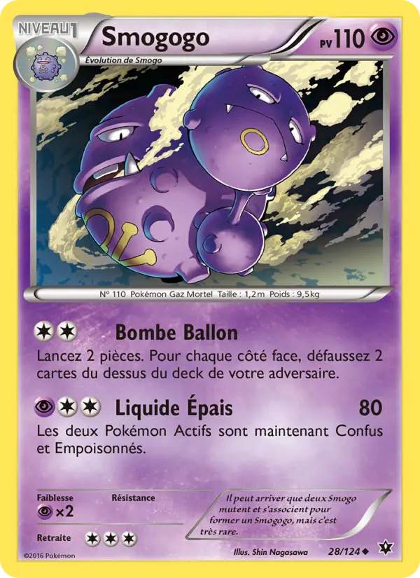 Scan HD carte Pokémon Smogogo 28/124 — Impact des Destins