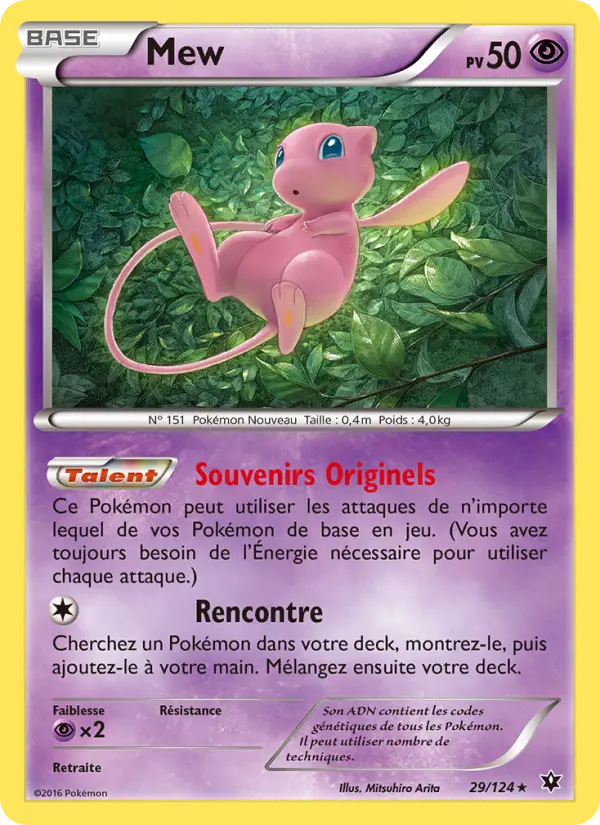 Scan HD carte Pokémon Mew 29/124 — Impact des Destins
