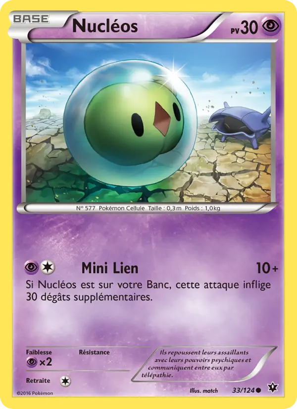 Scan HD carte Pokémon Nucléos 33/124 — Impact des Destins