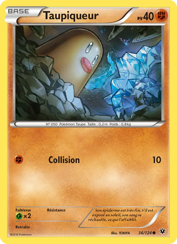 Scan HD carte Pokémon Taupiqueur 36/124 — Impact des Destins