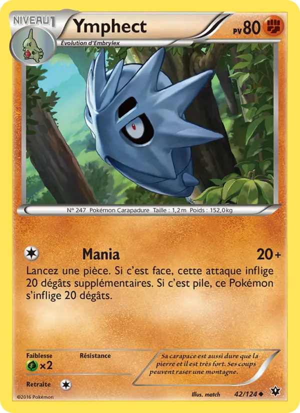 Scan HD carte Pokémon Ymphect 42/124 — Impact des Destins