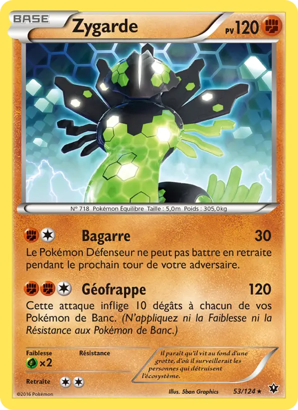 Scan HD carte Pokémon Zygarde 53/124 — Impact des Destins