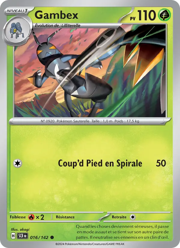 Scan HD carte Pokémon Gambex 016/142 — Couronne Stellaire