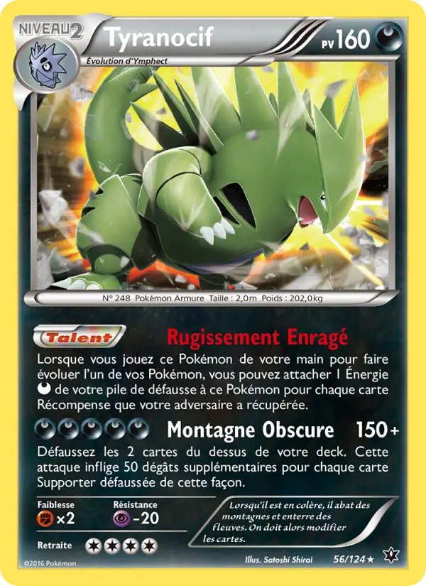 Scan HD carte Pokémon Tyranocif 56/124 — Impact des Destins