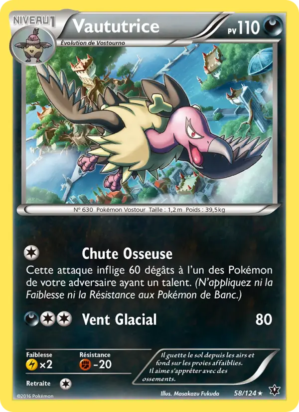 Scan HD carte Pokémon Vaututrice 58/124 — Impact des Destins
