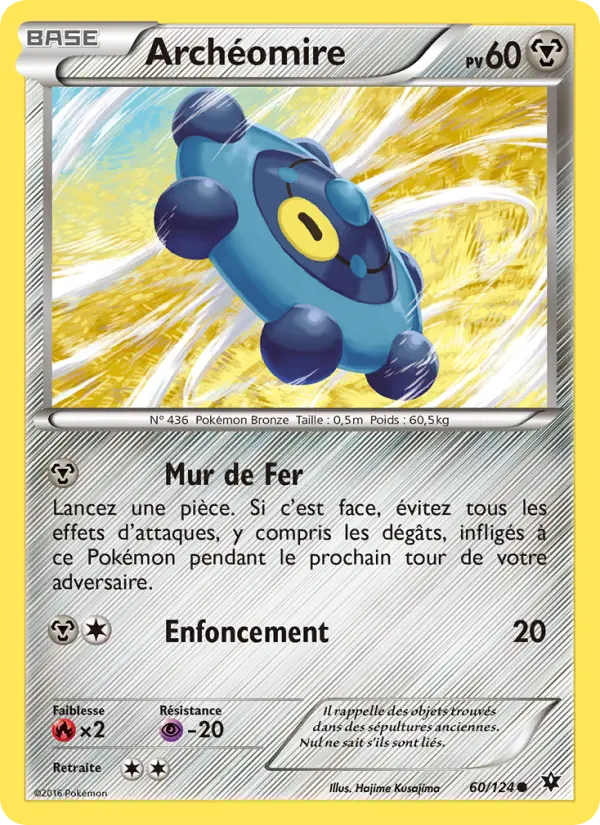 Scan HD carte Pokémon Archéomire 60/124 — Impact des Destins