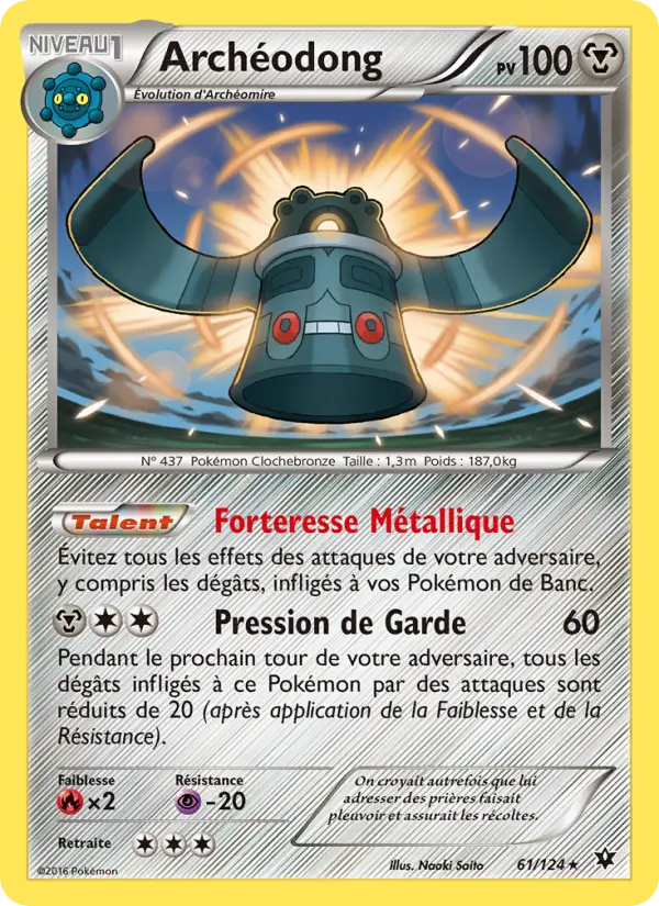 Scan HD carte Pokémon Archéodong 61/124 — Impact des Destins