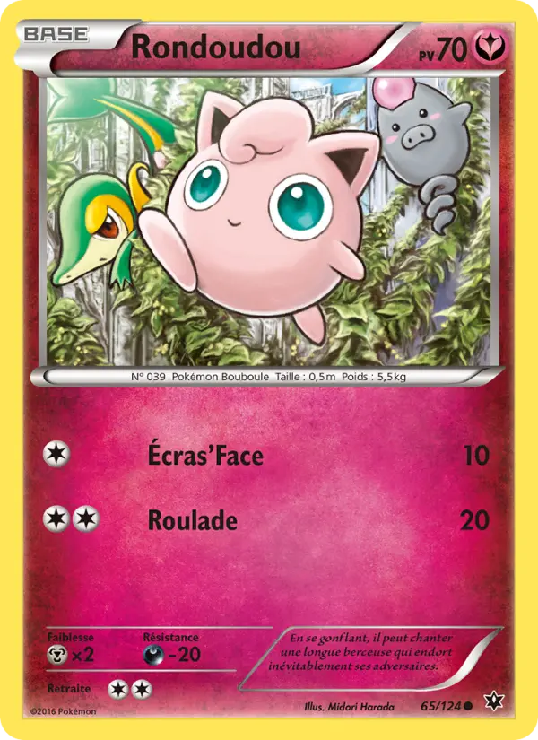 Scan HD carte Pokémon Rondoudou 65/124 — Impact des Destins