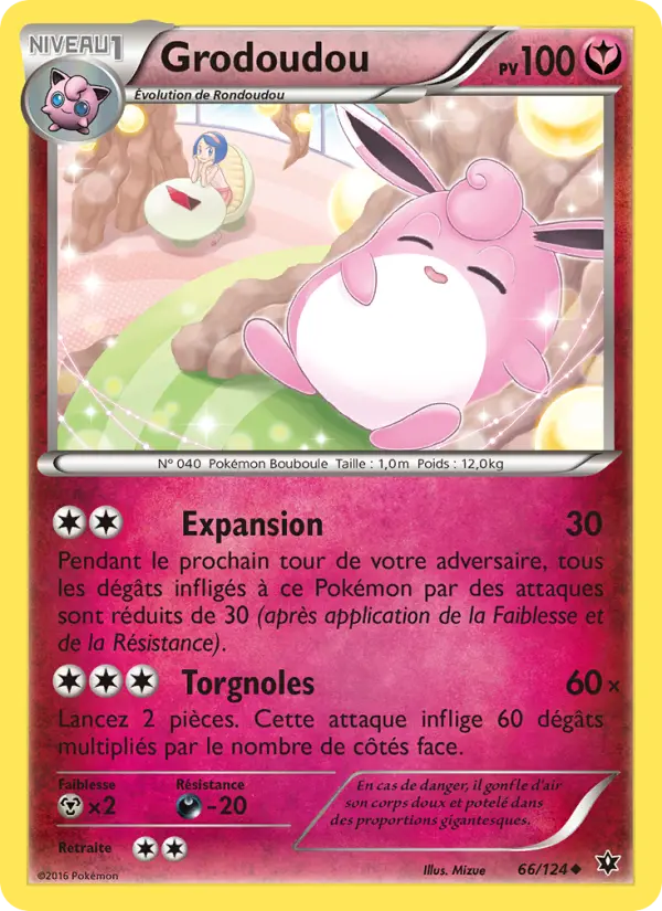 Scan HD carte Pokémon Grodoudou 66/124 — Impact des Destins