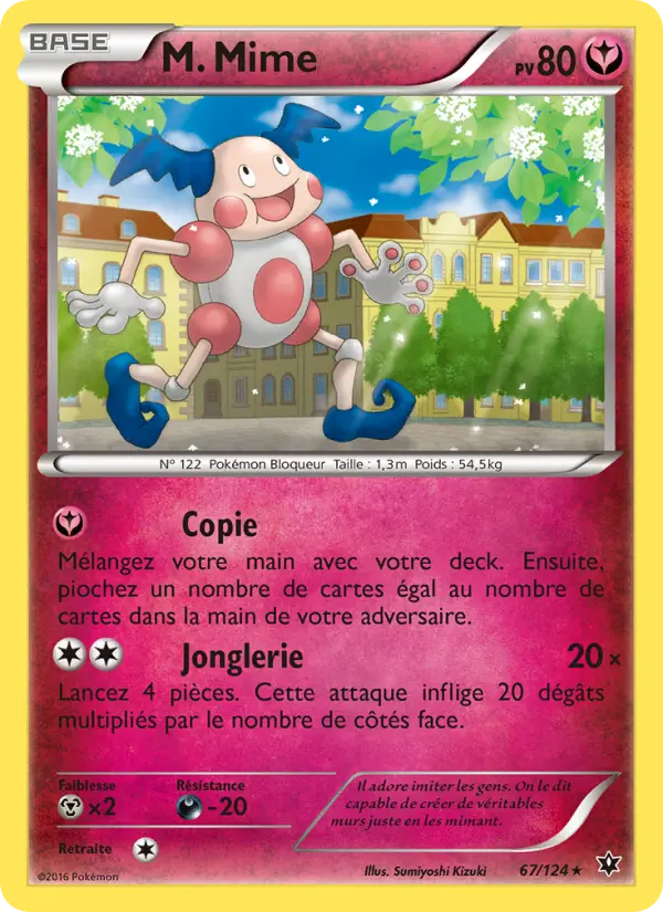 Scan HD carte Pokémon M. Mime 67/124 — Impact des Destins