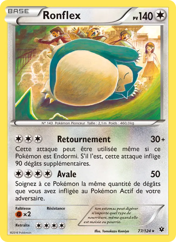 Scan HD carte Pokémon Ronflex 77/124 — Impact des Destins