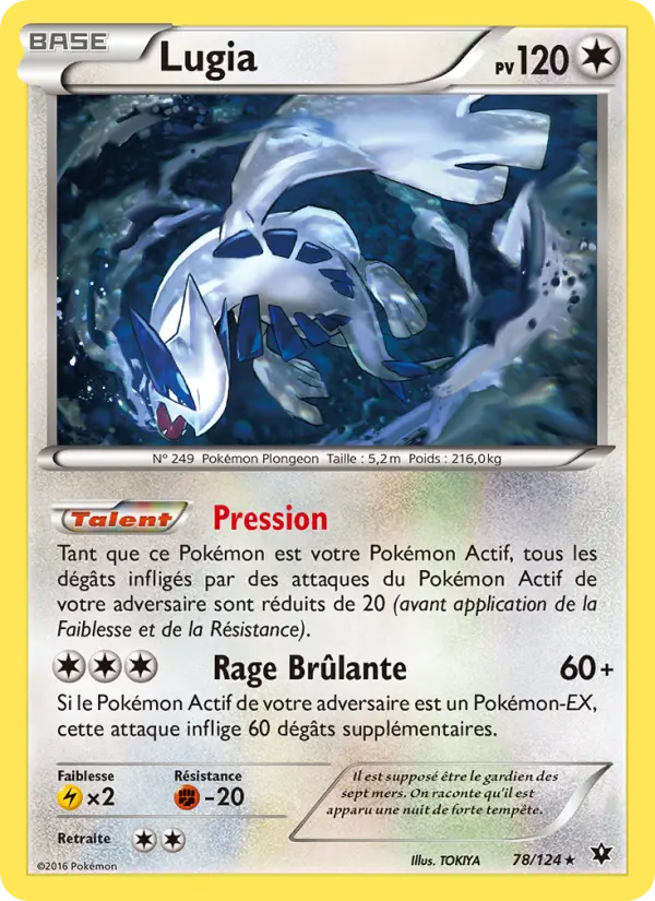 Scan HD carte Pokémon Lugia 78/124 — Impact des Destins