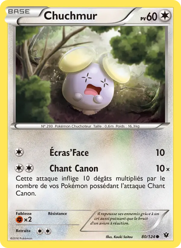 Scan HD carte Pokémon Chuchmur 80/124 — Impact des Destins